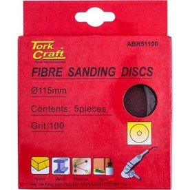 Fibre Disc 115mm 100 Grit 5 Piece - 2 Pack