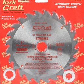 Tork Craft - Blade Tct 180 x 24T 30/20/16 General Purpose Rip - 2 Pack