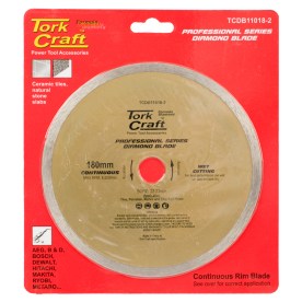 Tork Craft - Diamond Blade 180mm x 22.23 Continues Rim - 2 Pack