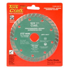 Tork Craft - Diamond Blade 115mm Turbo Hot Pressed - 2 Pack