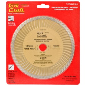 Tork Craft - Diamond Blade 180 x 25.4mm Turbo Wave - 2 Pack