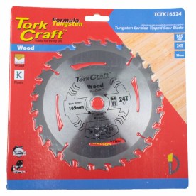 Tork Craft - Tct Saw Blade 165mm x 1.6mm x 20mm x 24T Wood - 2 Pack