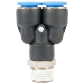 Aircraft - Pu Hose Fitting Y Joint 12mm-1/2 M - 2 Pack