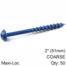 Kreg - Blue Kote Pocket Hole Screws 51mm 2.00 #8 Coarse Thread - 2 Pack