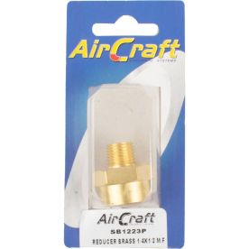 Aircraft - Reducer Brass 1/4 x 1/2 M/F 1 Piece Pack - 2 Pack