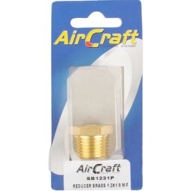Aircraft - Reducer Brass 1/2 x 1/8 M/F Conical 1 Piece Pack - 2 Pack