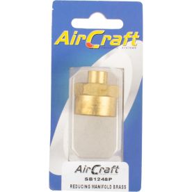 Aircraft - Reducing Manifold Brass 1/8 x 1/2 F/F 1 Piece Pack - 2 Pack