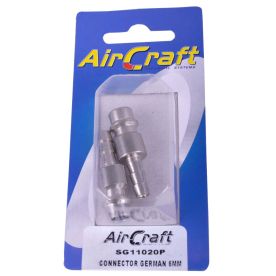 Aircraft - Connector German 6mm Hosetail 2 Piece Pack - 2 Pack