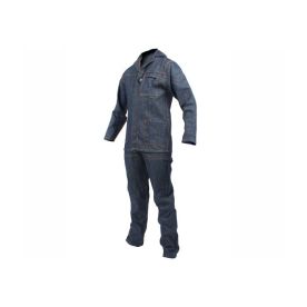 Overall 2 Piece Denim Blue Size 42 Pants 46 Jacket