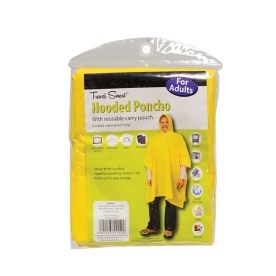 Raincoat - Poncho With Hood - Yellow - 132cm x 203cm - 2 Pack