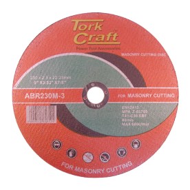 Tork Craft - Cutting Disc - Masonry - 230mm x 2.5mm x 22.22mm - 2 Pack