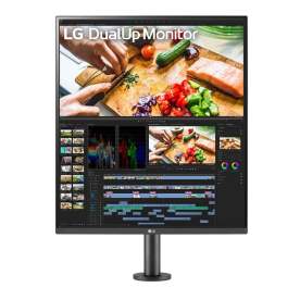 Lg 28" 18:18 Dual-Up Monitor With Ergo Arm, Usb Type-C