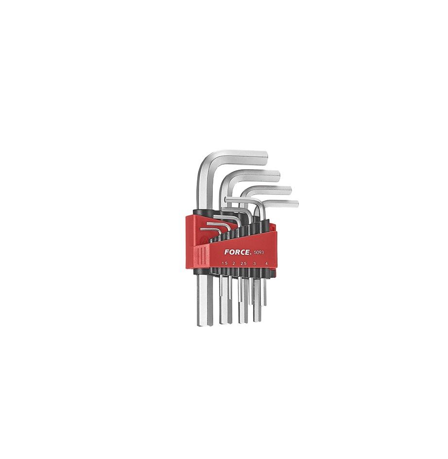 Force 9Pc Hex Key Set (Sae) - 2 Pack