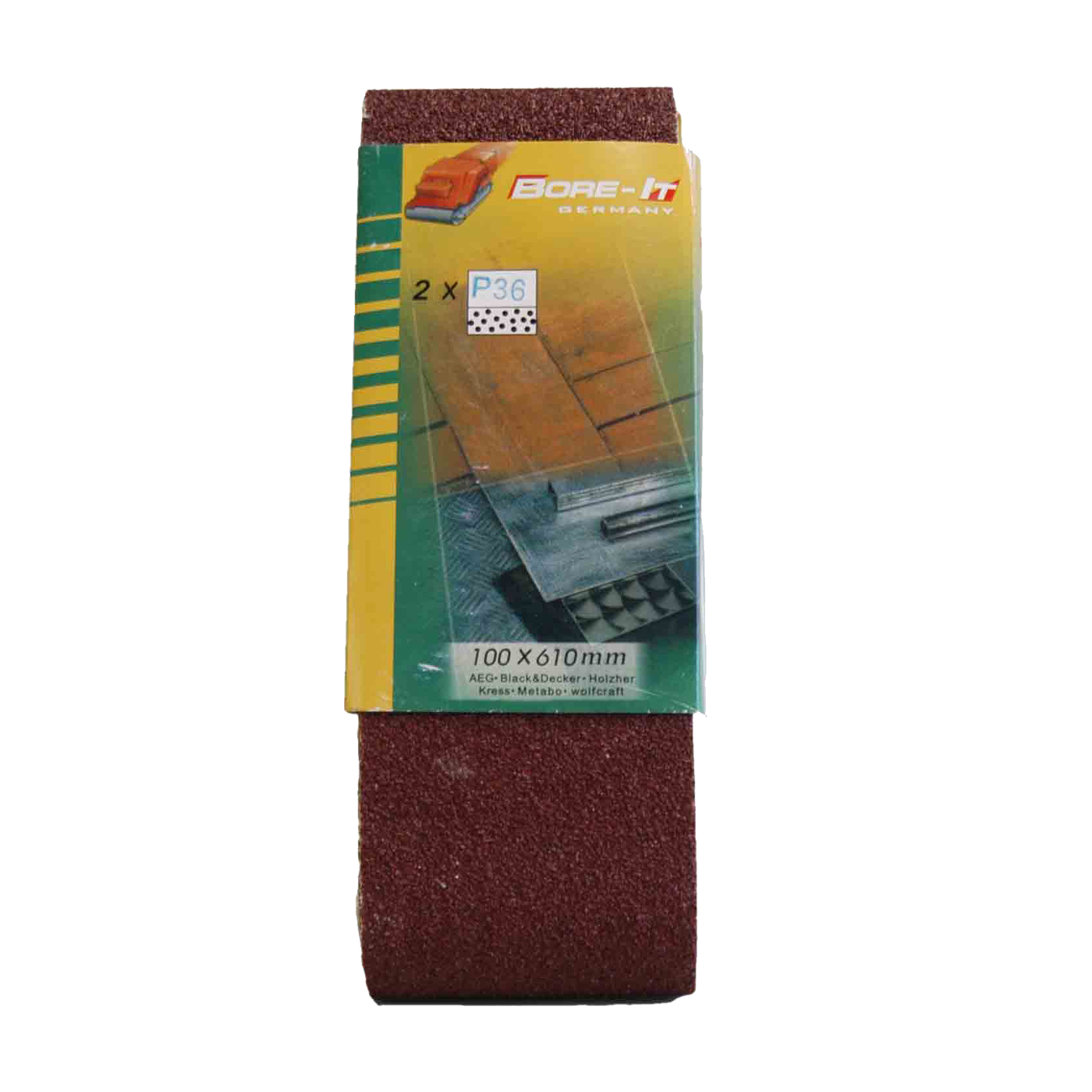 Sanding Belt 100 X 610Mm 40Grit 2/Pack