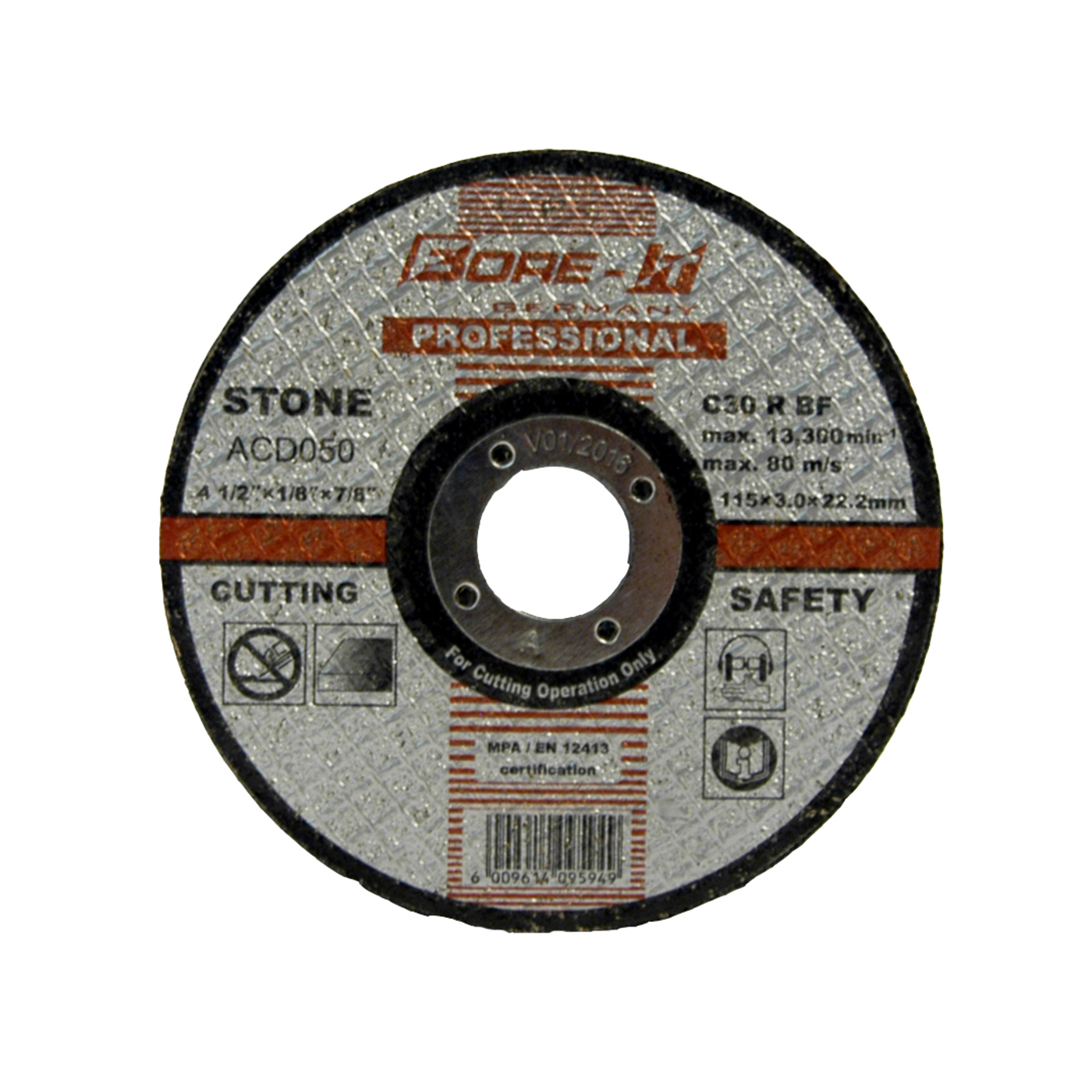 Cutting Disc Masonry / Ceramic 115 X 3.0Mm Bore-It- 4 Pack