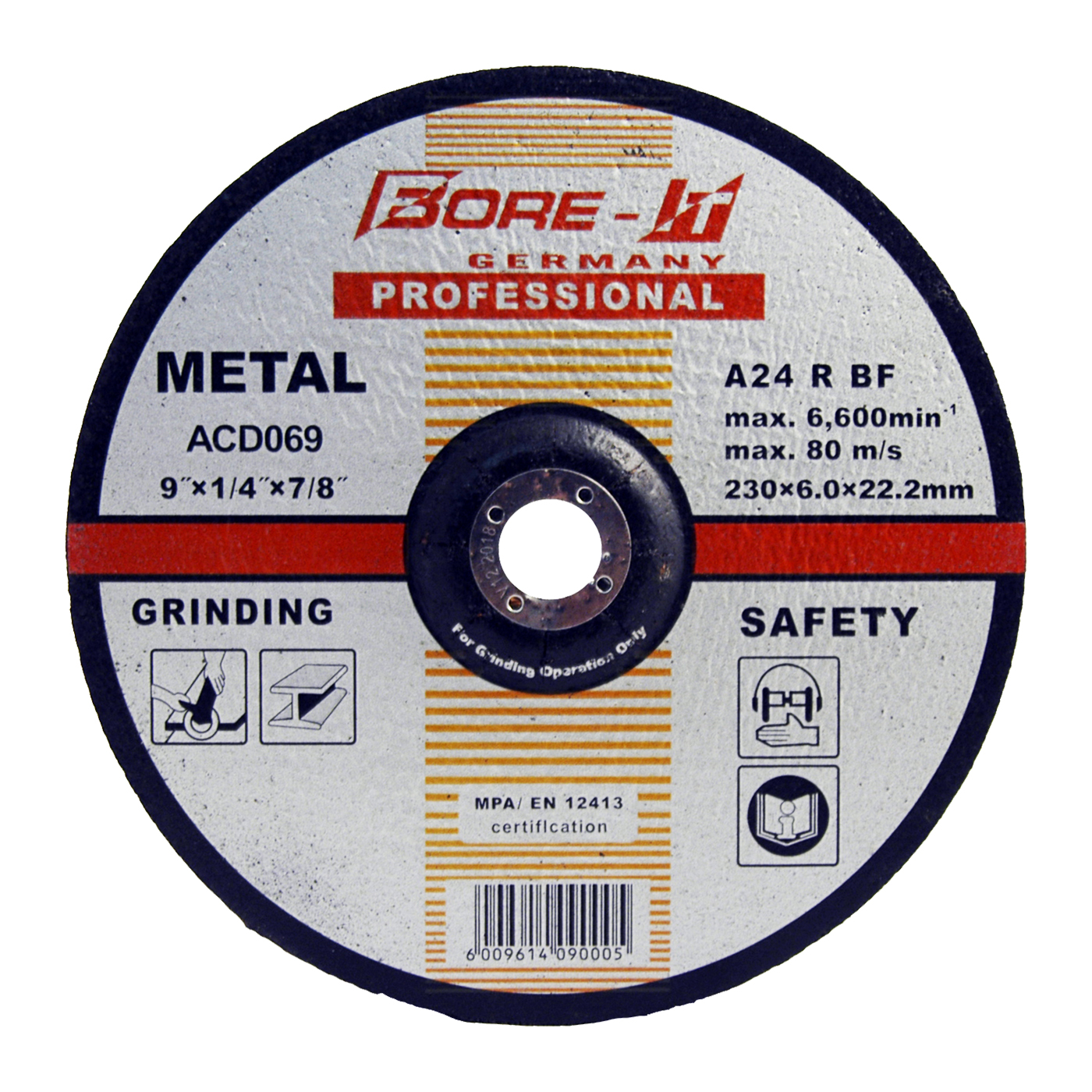 Grinding Disc Steel 230 X 6.0Mm - 2 Pack