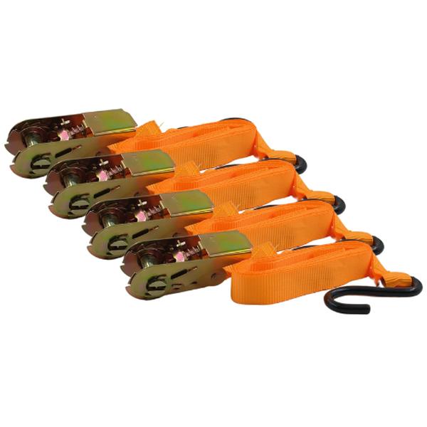 Ratchet Tie Down 4Pce 25mm x 3.6m