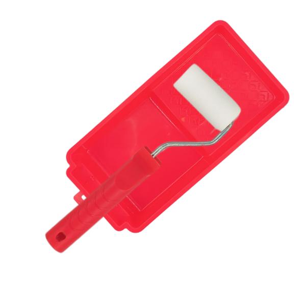 Paint Roller Polyester Foam + Tray Set 70mm
