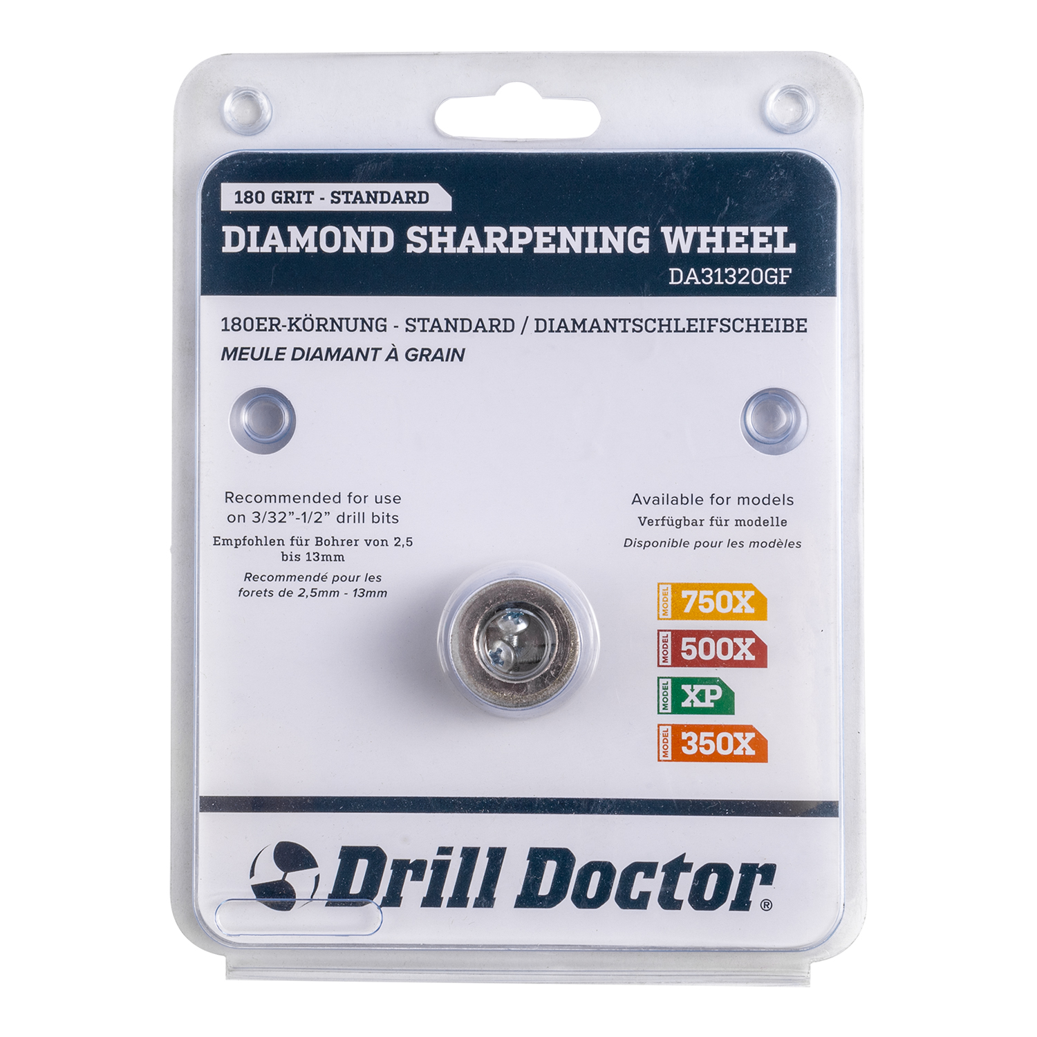 Drill Doctor 180 Grit Std Diam. Wheel For Xp/500X/750X 2.5Mm-13Mm Drills Pp31322Kf