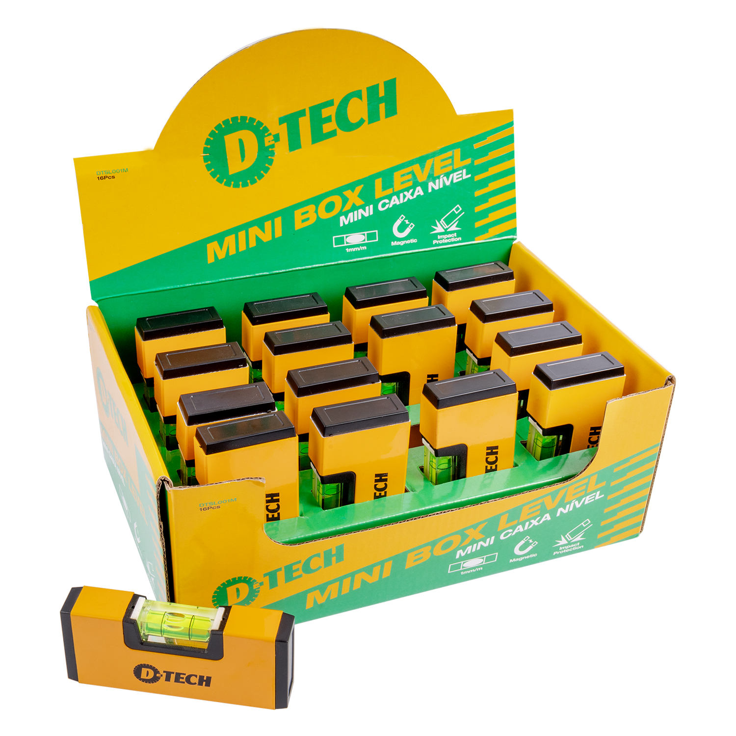 D-Tech Mini Box Level 16Pc Pdq Display