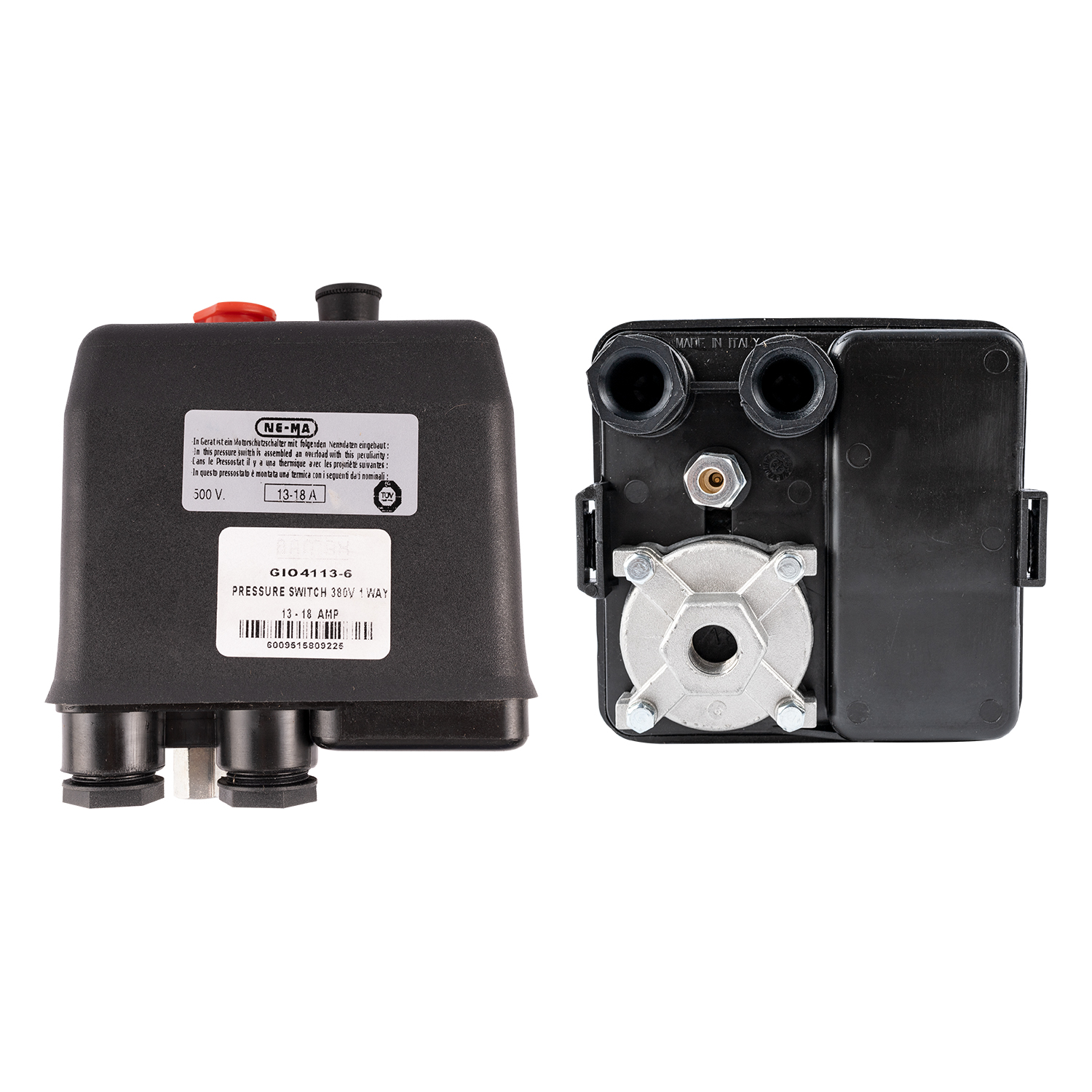 Pressure Switch 380V 1 Way 13 - 18 Amp Over Load