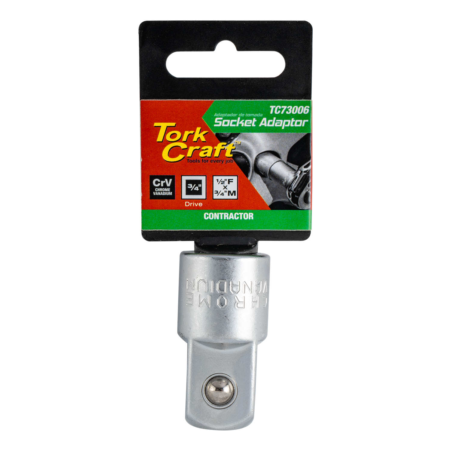 Tork Craft Socket Adaptor 1/2"F X 3/4"M