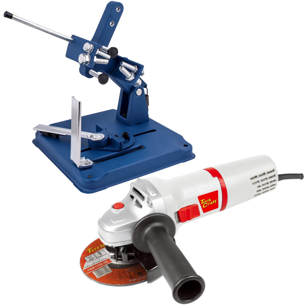 Tork Craft Angle Grinder 115Mm Tcag0115 + Grinder Stand Tc4300