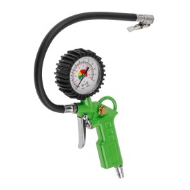 Pistol-Grip Tyre Inflator With Pressure Gauge - 3 Pack
